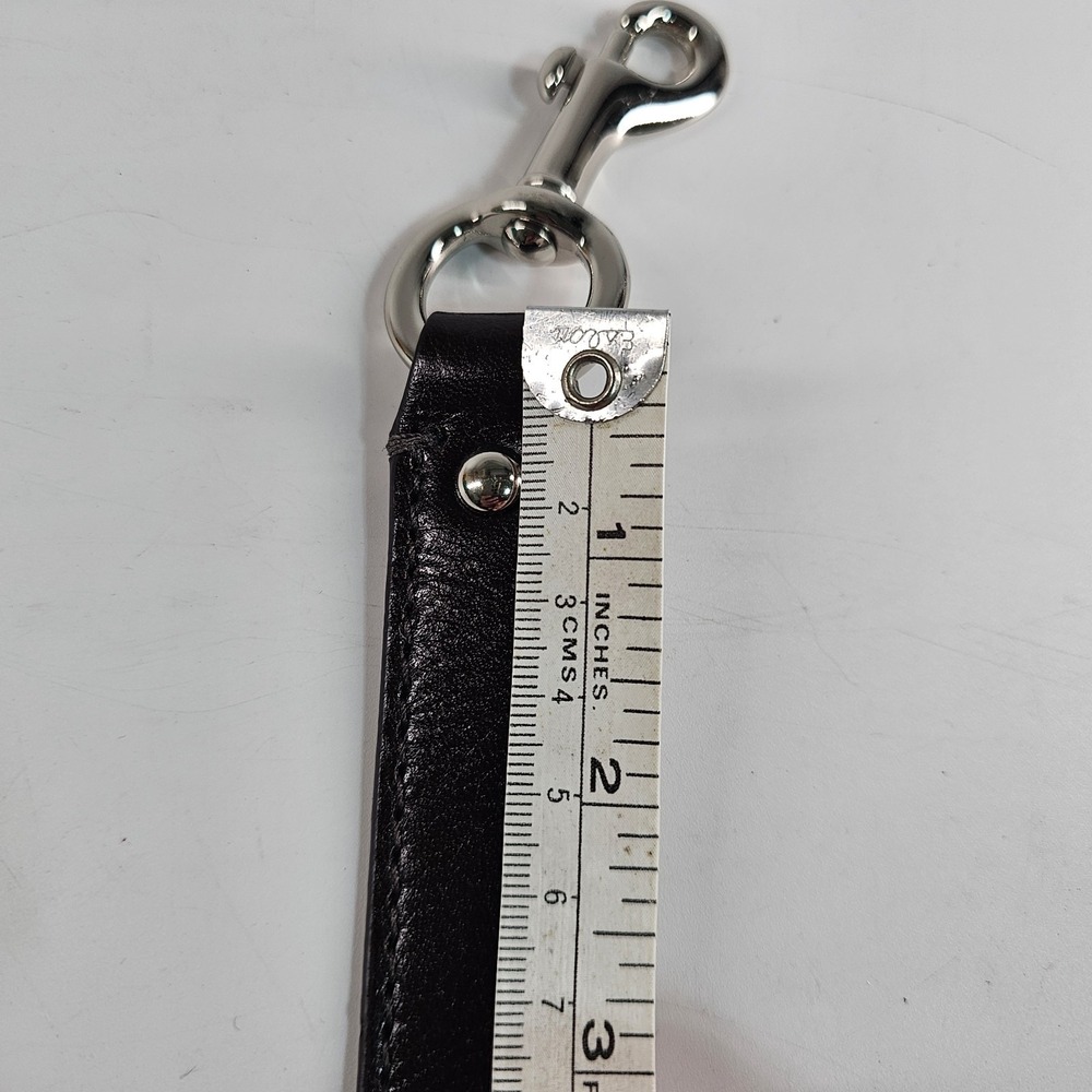 Vtg Coach Leather Purse Strap Brown Chrome Hardware Round Buckle Replacement - Picture 5 of 7